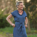 Ceinture Anita jean lyocell bleu plumetis | Quintessence