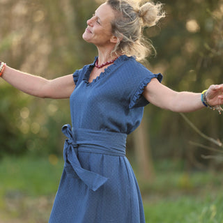 Ceinture Anita - jean lyocell bleu plumetis