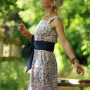 Ceinture Anita -lin bleu indigo - Quintessence