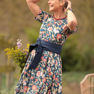 Ceinture Anita -lin bleu indigo