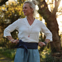 Ceinture Anita – Lin bleu jeans - Quintessence