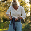 Ceinture Anita – Lin bleu jeans - Quintessence