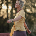 Ceinture Anita -Lin chiné jaune doux | Quintessence