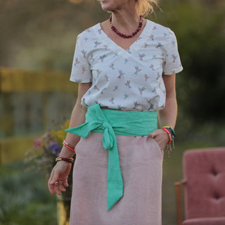 Ceinture Anita - lin chiné vert pep's