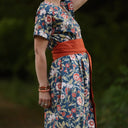 Ceinture Anita - lin orange crépuscule - Quintessence