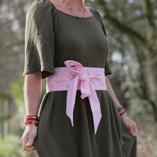 Ceinture Anita lin rose dragée