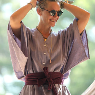 Ceinture Anita  - sergé de viscose lilas