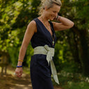 Ceinture Anita - Vichy de coton vert - Quintessence