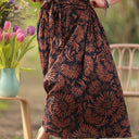 Ceinture Anita - Viscose fleurie camel - Quintessence