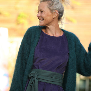 Ceinture Anita  - viscose/lin vert anglais