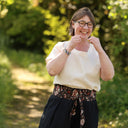 Ceinture Anita Voile de coton nuit fleurie | Quintessence