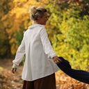 Chemise Caroline - bel armuré blanc - Quintessence