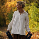 Chemise Caroline - bel armuré blanc - Quintessence
