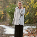 Chemise Caroline - Coton/lin chevron gris clair - Quintessence