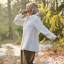 Chemise Caroline - Double gaze de coton ivoire - Quintessence