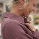 Chemise Caroline - Double gaze de coton parme - Quintessence