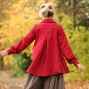 Chemise Caroline - Double gaze de coton plumetis grenat - Quintessence