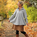 Chemise Caroline - Rayures bleu brume - Quintessence