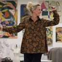 Chemise Caroline - Satin de coton Fleurs de Curcuma - Quintessence