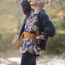 Chemise Caroline - Satin de coton Floraison sépia - Quintessence