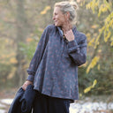 Chemise Caroline - Satin de coton Rayures Botaniques - Quintessence