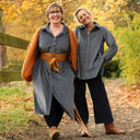 Chemise Caroline - Velours côtelé bleu grisé - Quintessence