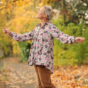 Chemise Caroline - Velours milleraies fleuri Rosea - Quintessence