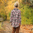 Chemise Caroline - Velours milleraies fleuri Rosea - Quintessence