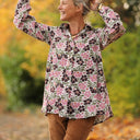 Chemise Caroline - Velours milleraies fleuri Rosea - Quintessence