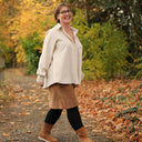 Chemise Caroline - Velours milleraies kaki citronné - Quintessence