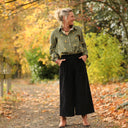 Chemise Caroline - Velours milleraies kaki citronné - Quintessence