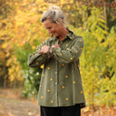 Chemise Caroline - Velours milleraies kaki citronné - Quintessence