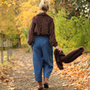 Chemise Caroline - Velours milleraies léo choco - Quintessence