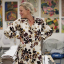 Chemise Caroline - Viscose Fleurs de Moka - Quintessence