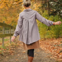 Chemise Caroline - voile de coton plumetis brume violette - Quintessence