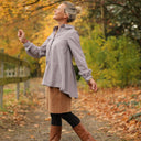 Chemise Caroline - voile de coton plumetis brume violette - Quintessence