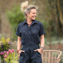 Chemise Honorine - Coton Broderie Ajourée Fleurie marine - Quintessence