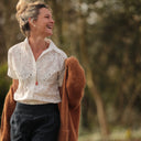 Chemise Honorine - Coton Broderie Fleurie blanche Ajourée - Quintessence