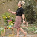 Chemise Honorine - Double gaze de coton noire - Quintessence