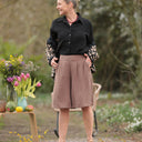 Chemise Honorine - Double gaze de coton noire - Quintessence