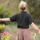 Chemise Honorine - Double gaze de coton noire - Quintessence