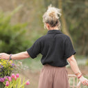 Chemise Honorine - Double gaze de coton noire - Quintessence