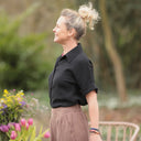 Chemise Honorine - Double gaze de coton noire - Quintessence