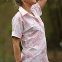 Chemise Honorine - Toile de Jouy framboise - Quintessence