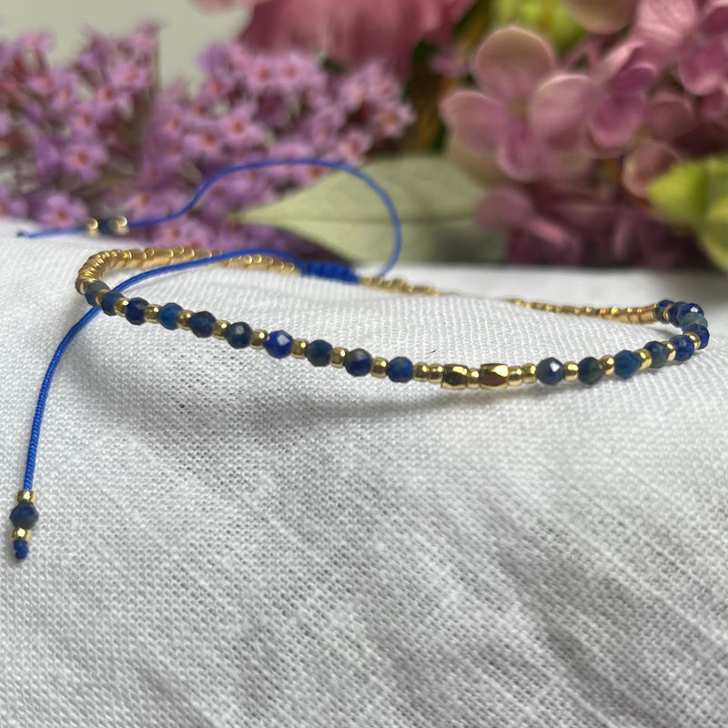 Bracelet Chuchotis lapis lazuli et miyuki