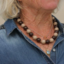 Collier Équinoxe – Beige & Marron marbré - Quintessence