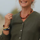 Collier Horizon – Marron, Vert & Doré - Quintessence