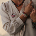 Collier Méandre – Résine & éclats colorés - Quintessence