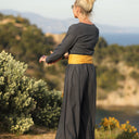 Combinaison Perla - flanelle de coton bleu ardoise chiné - Quintessence