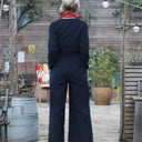 Combinaison Perla - velours milleraies bleu marine - Quintessence